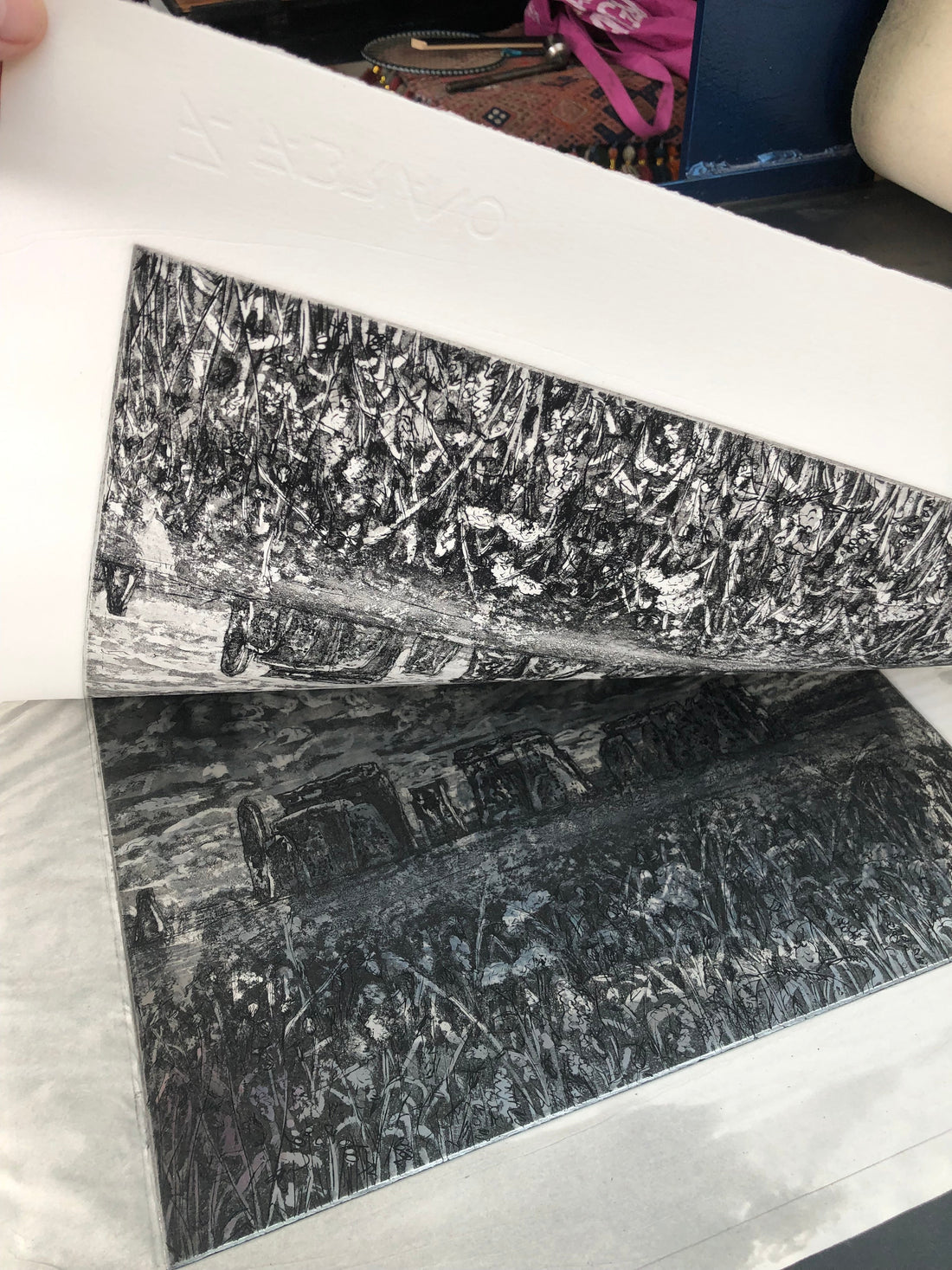 Creating my latest etchings..
